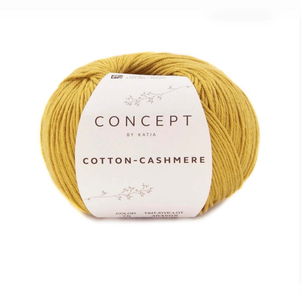 Katia Cotton-Cashmere, cotton and cashmere ball, mustard shade