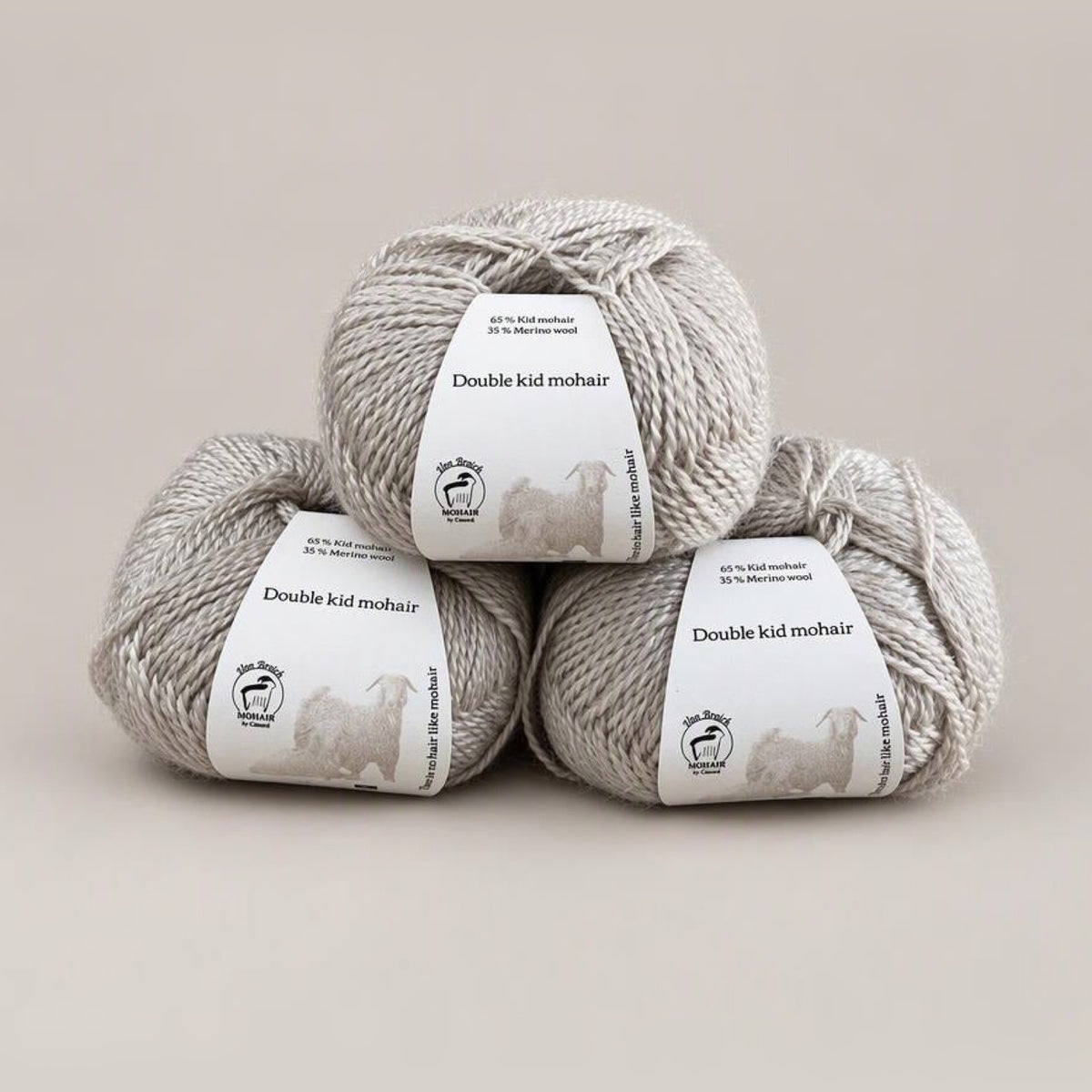 Mohair by Canard Double Kid Mohair, kid mohair and merino ball, beige shade