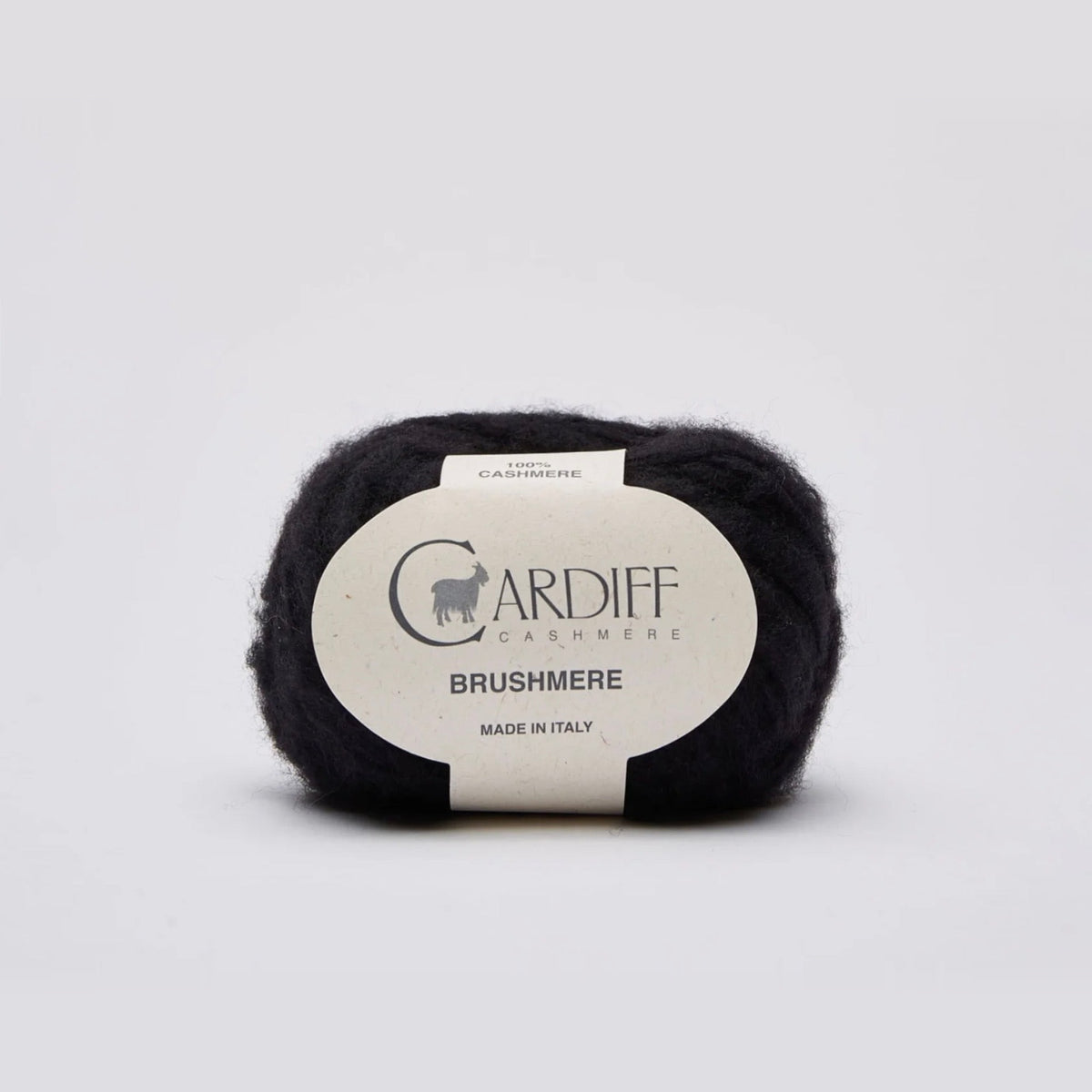 Cardiff Cashmere Brushmere, cashmere ball, black shade