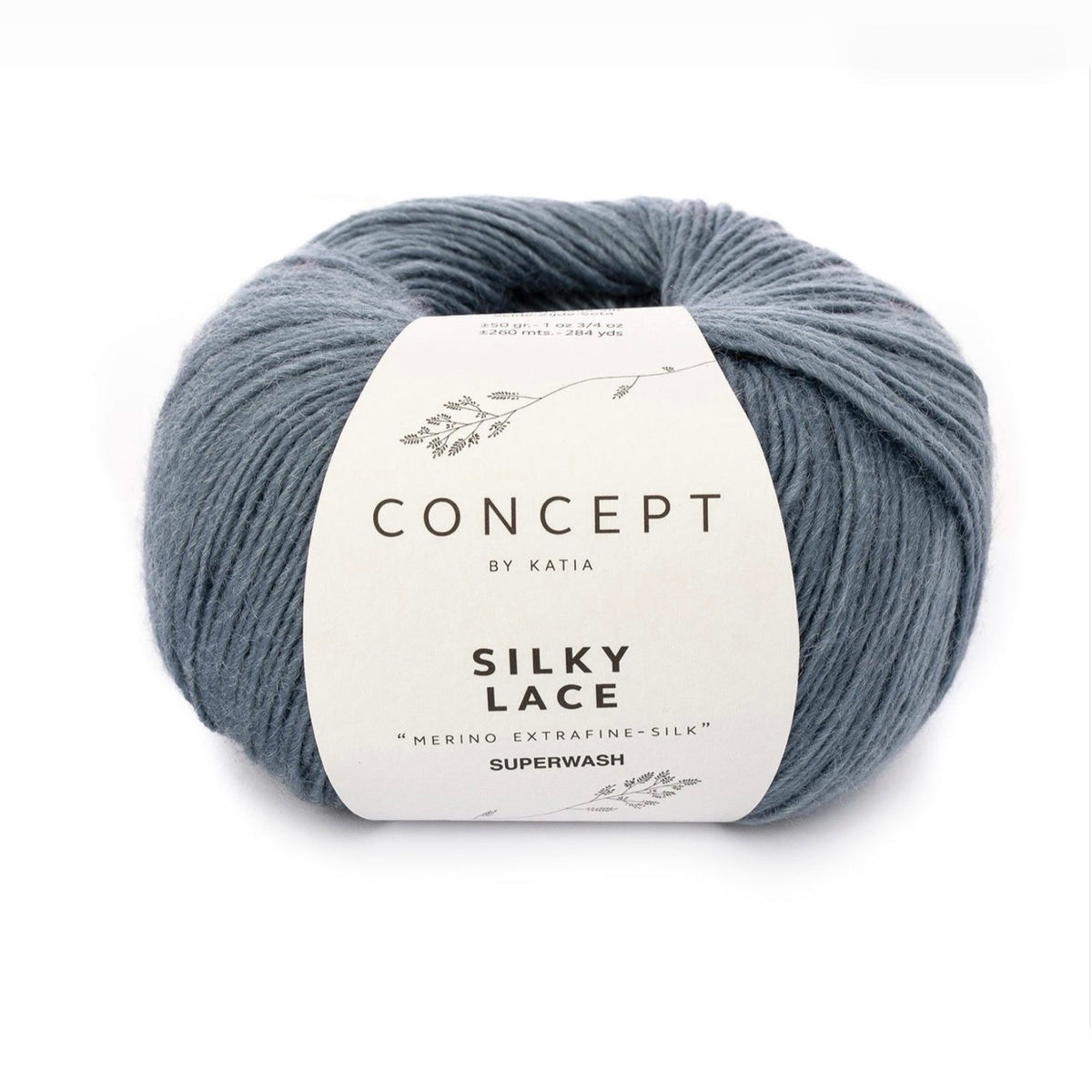 Katia Silky Lace, merino and silk ball, blue shade