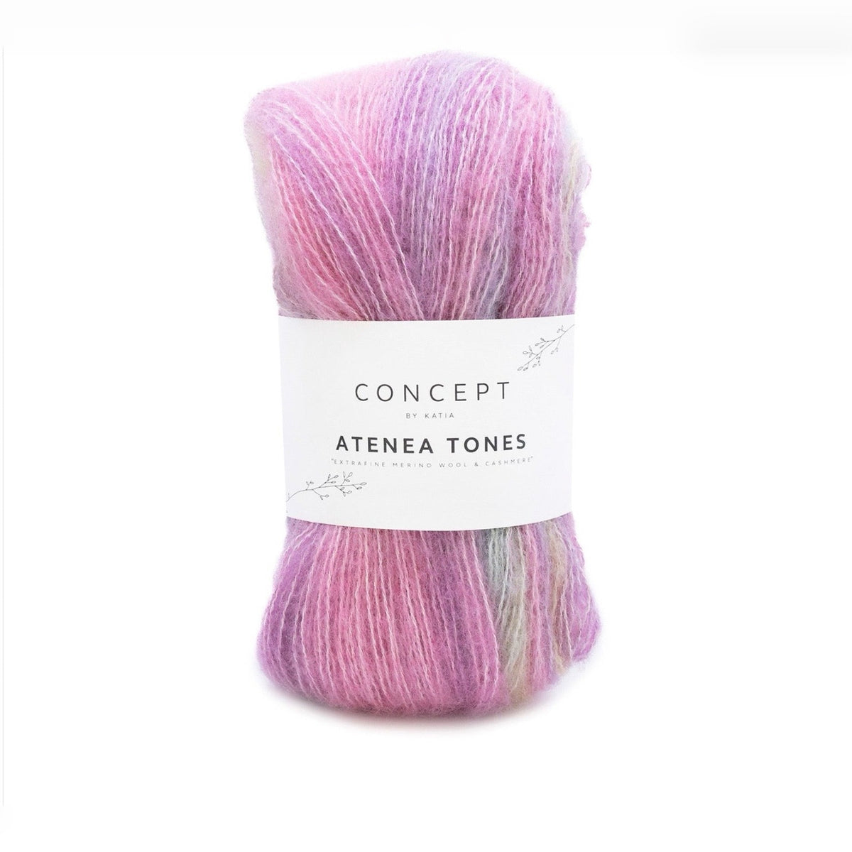 Katia Atenea Tones, merino, cotton and cashmere ball, pink shade