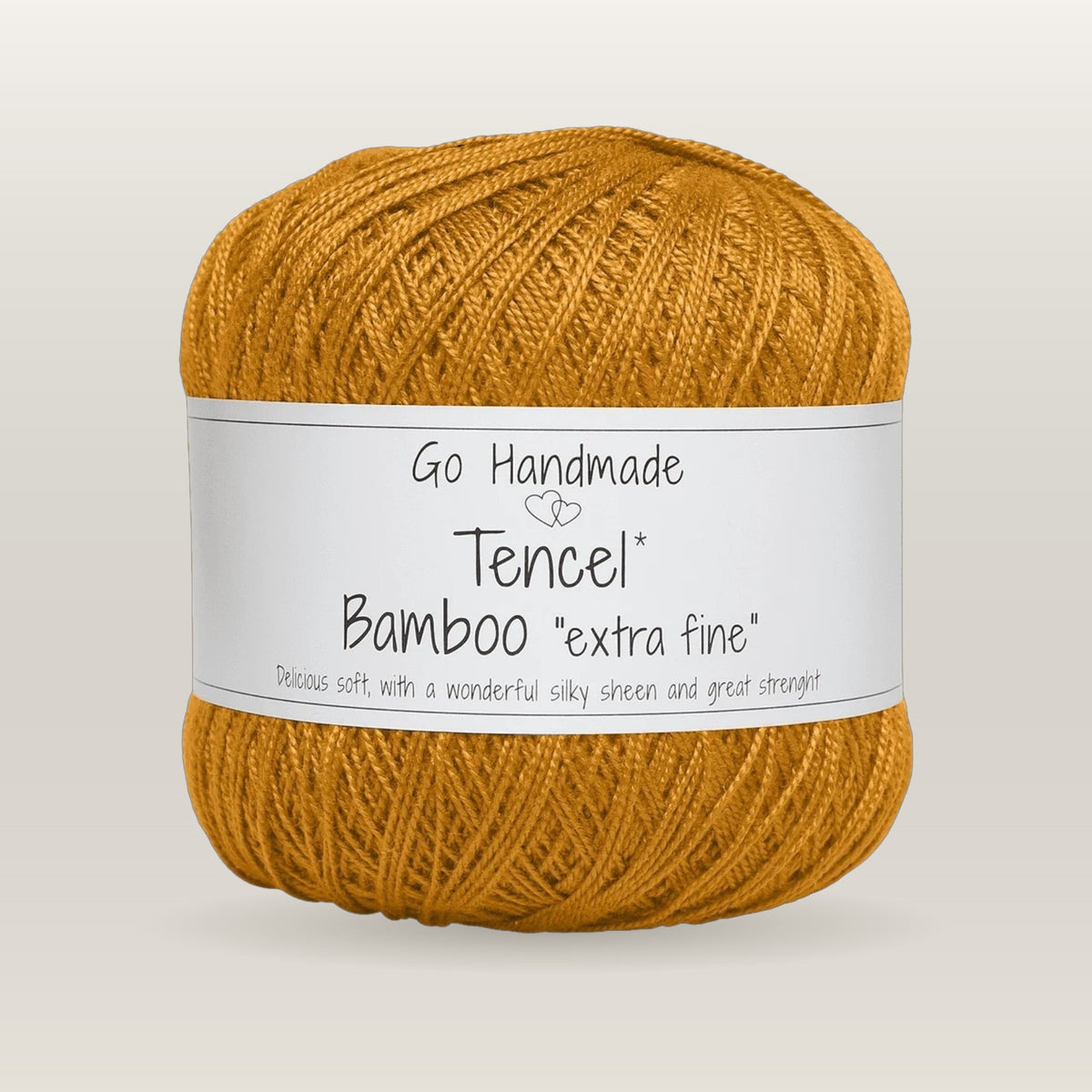 Tencel Bamboo Extra Fine – Go Handmade, bamboo and Tencel ball, mustard shade