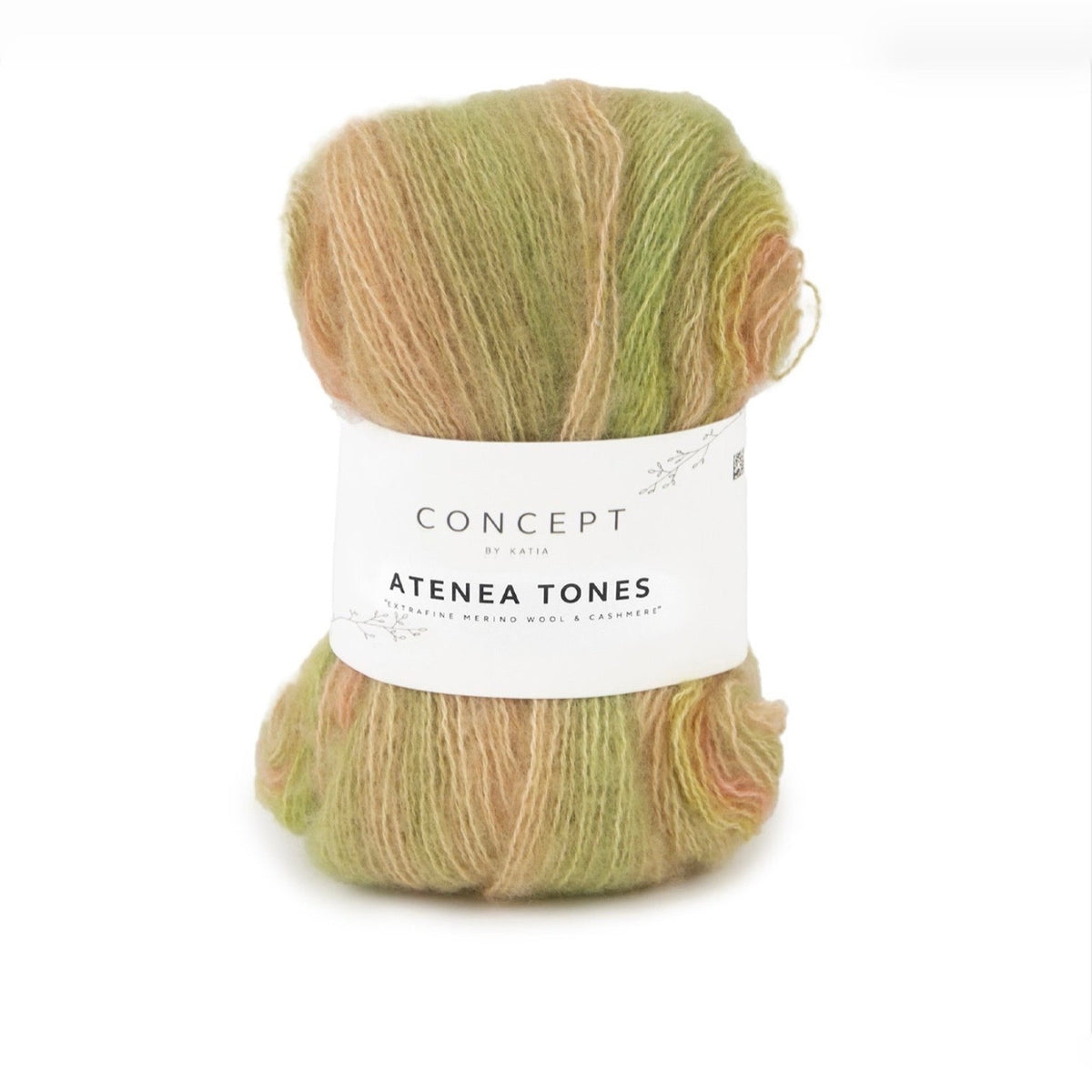 Katia Atenea Tones, merino, cotton and cashmere ball, coral shade