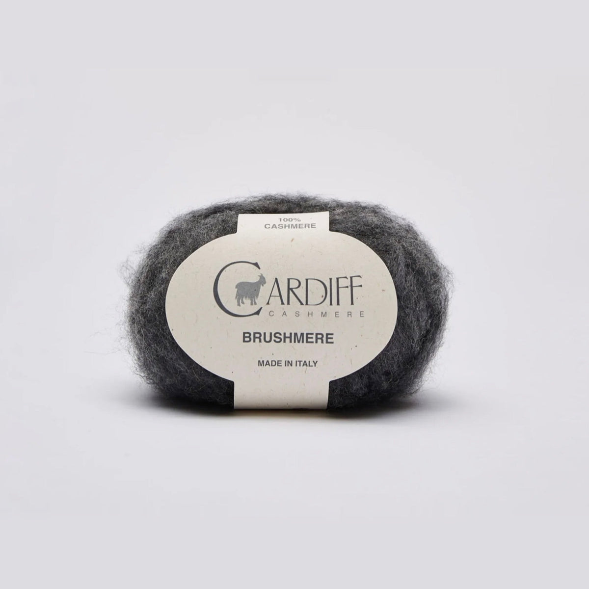 Cardiff Cashmere Brushmere, cashmere ball, grey shade