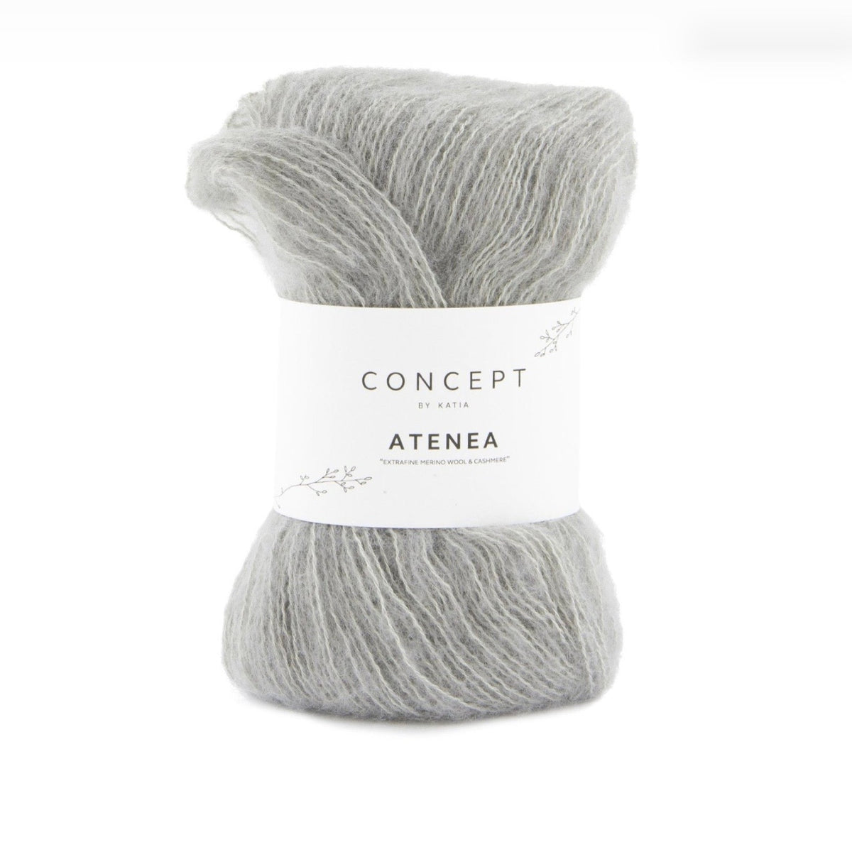 Katia Atenea, merino, cotton and cashmere ball, grey shade
