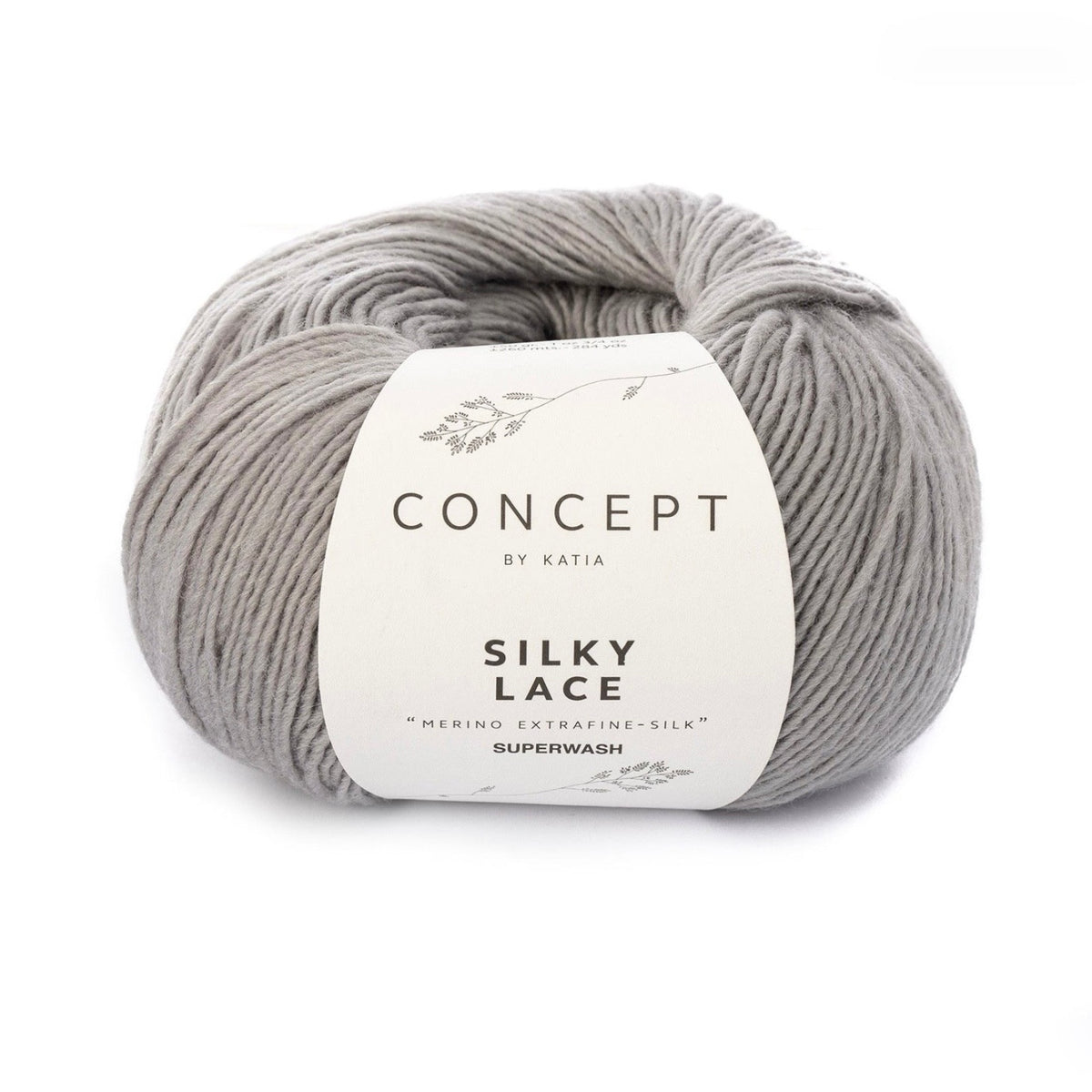 Katia Silky Lace, merino and silk ball, grey shade