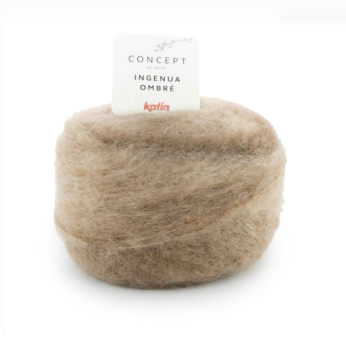 Katia Ingenua Ombré, mohair, polyamide and virgin wool ball, brown shade
