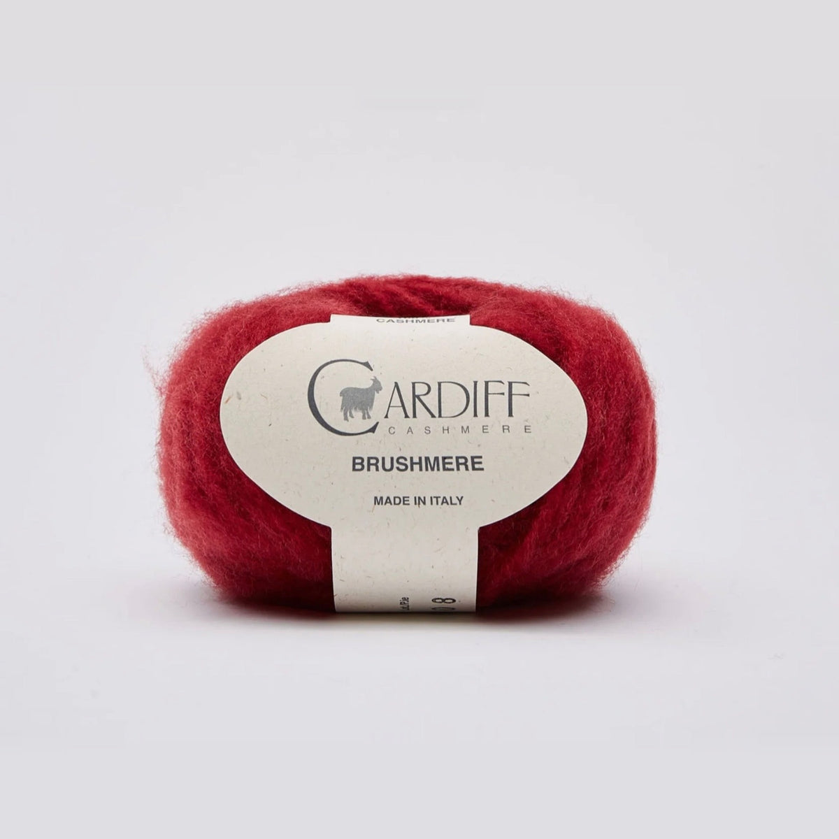 Cardiff Cashmere Brushmere, cashmere ball, red shade