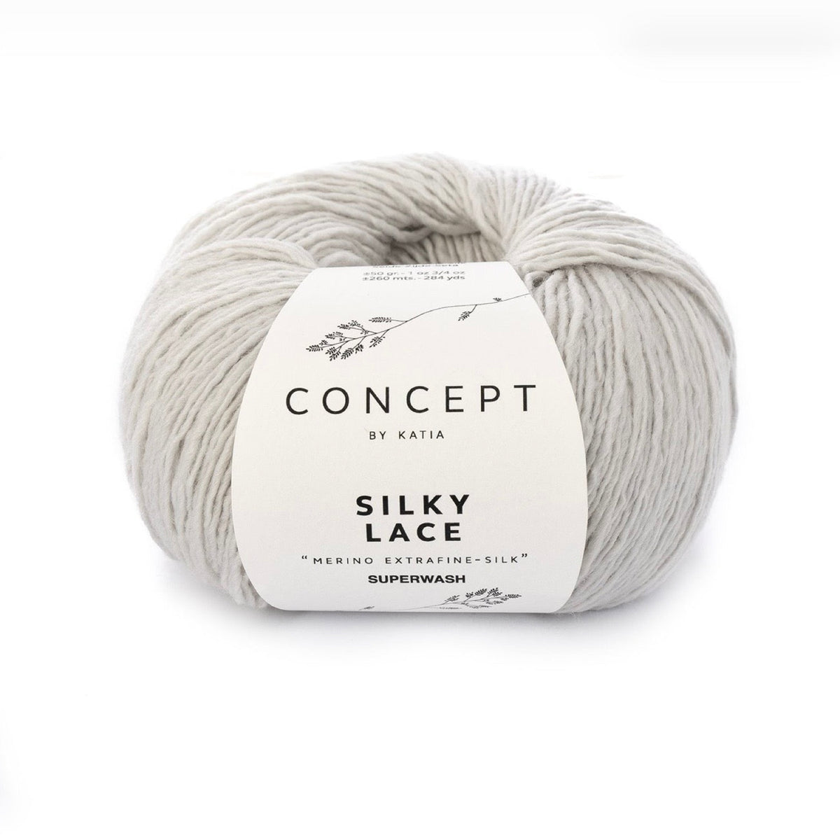 Katia Silky Lace, merino and silk ball, grey shade