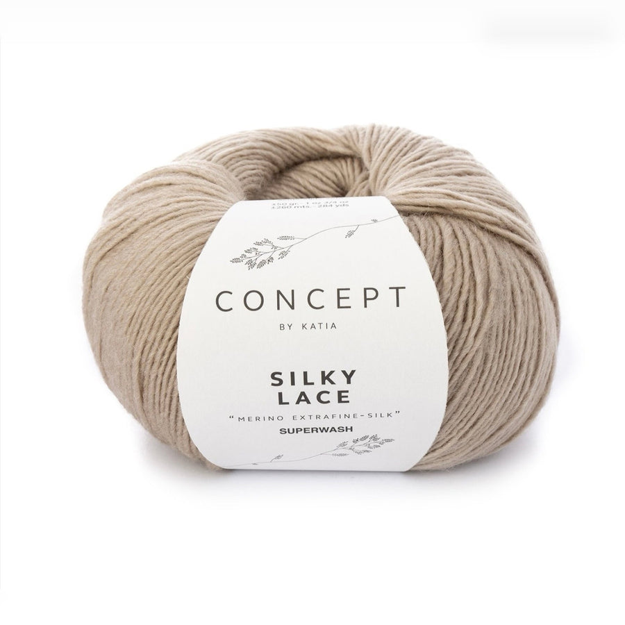 Katia Silky Lace, merino and silk ball, beige shade