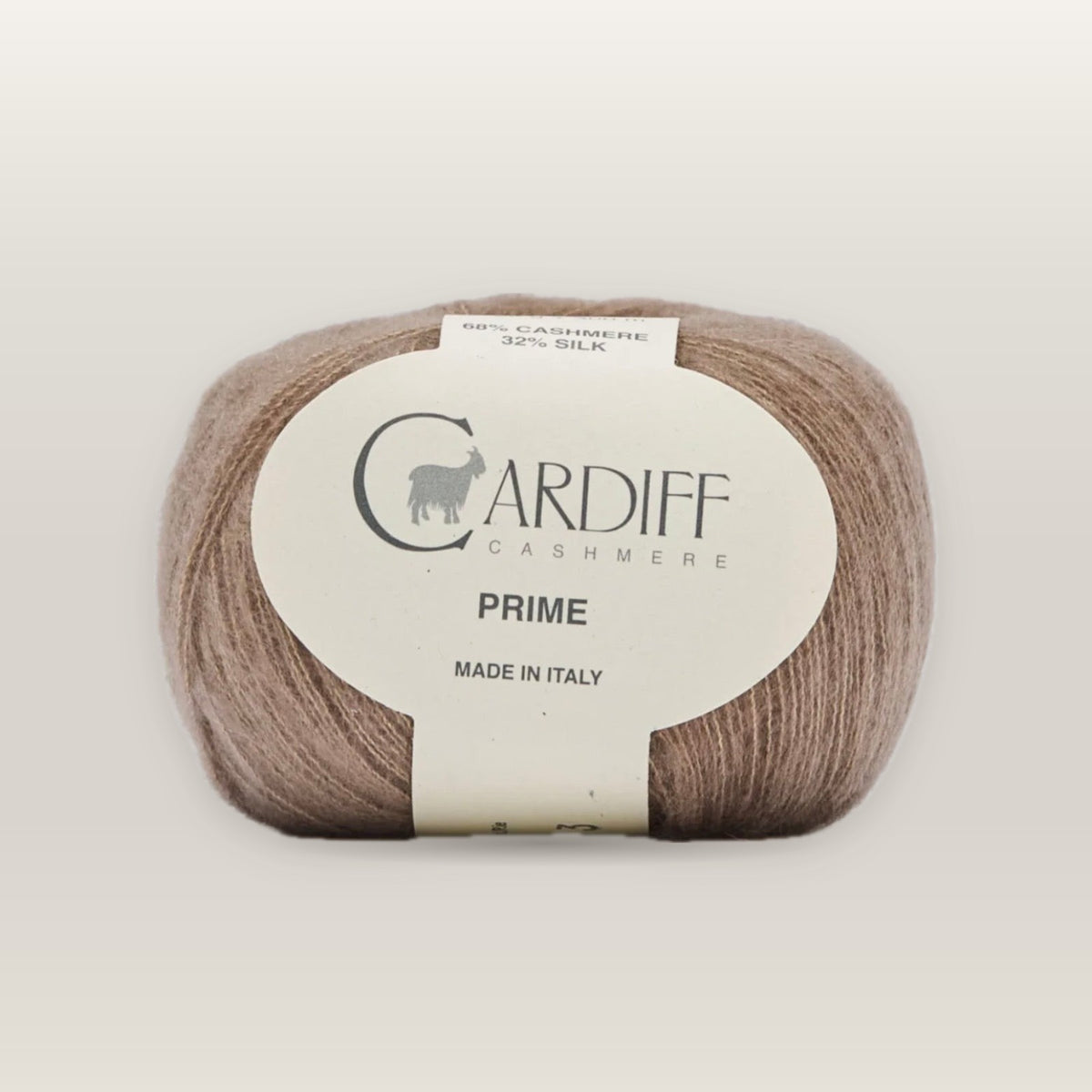 Cardiff Cashmere Prime, cashmere and mulberry silk ball, camel shade