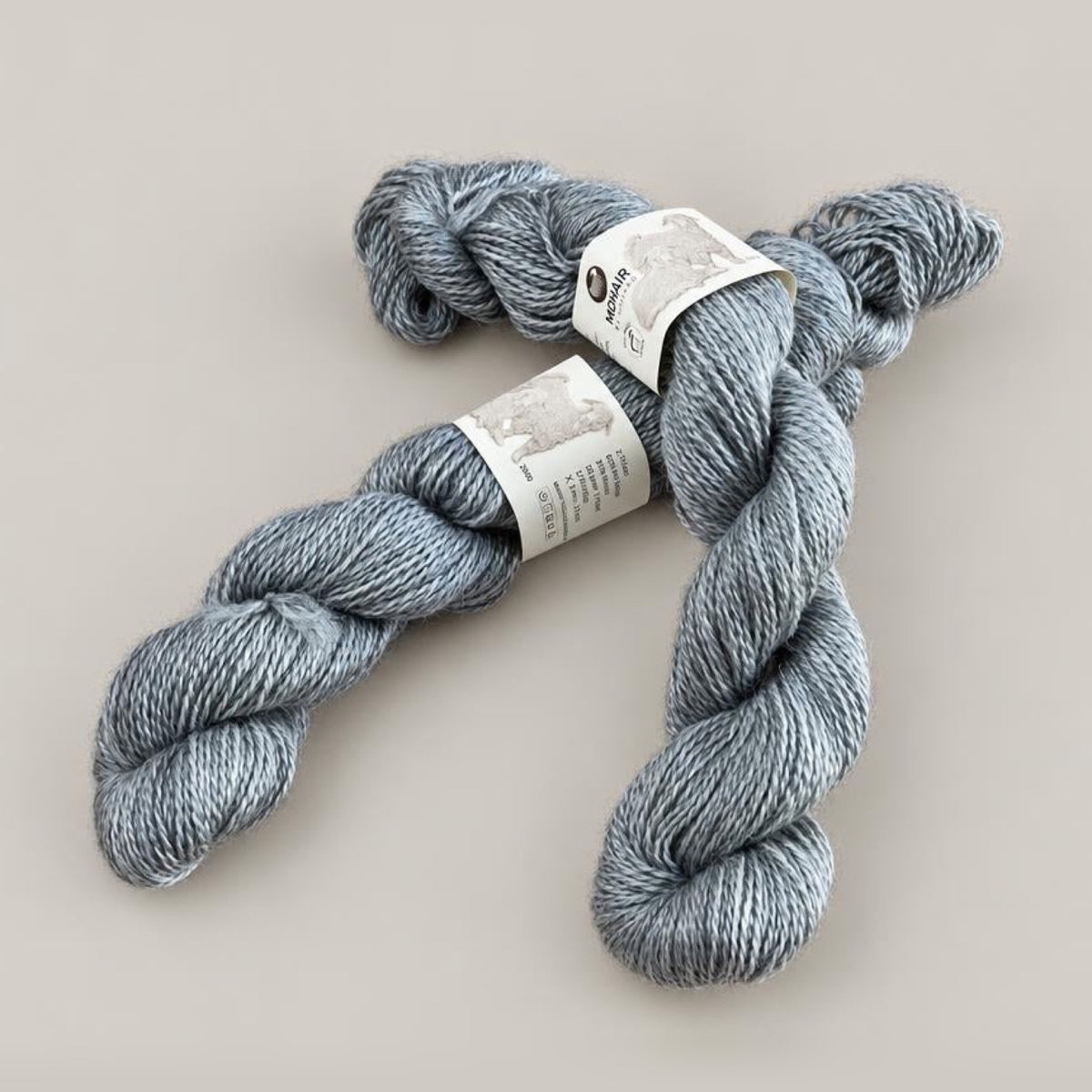Mohair by Canard Double Kid Mohair, kid mohair and merino skein, grey shade