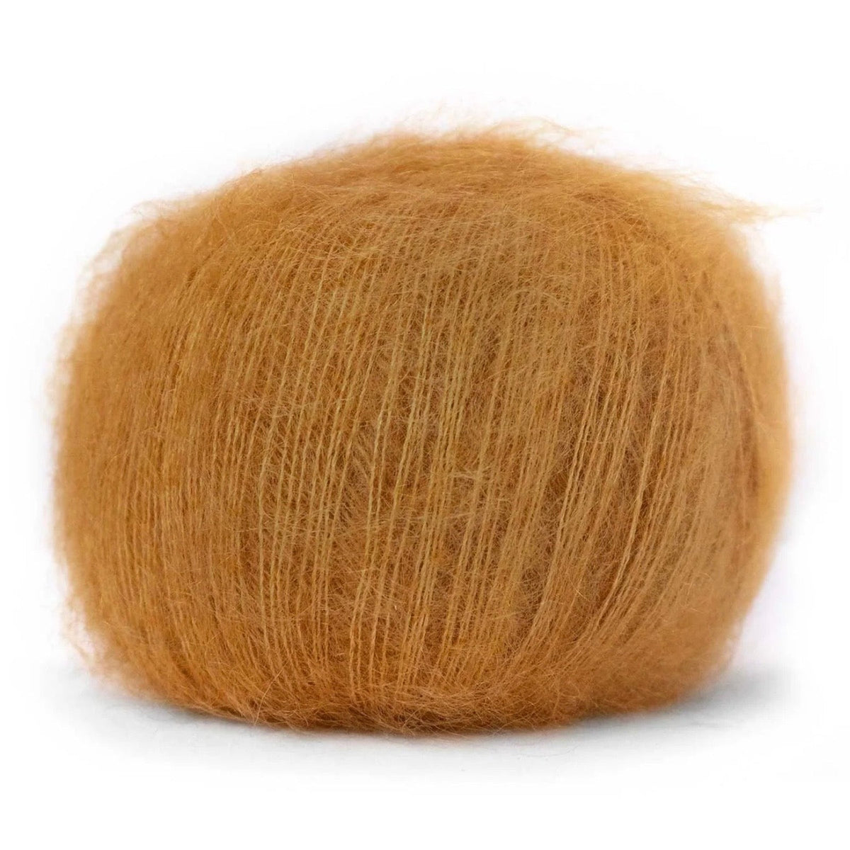 Pascuali Mohair Bliss, super kid mohair and mulberry silk ball, mustard shade
