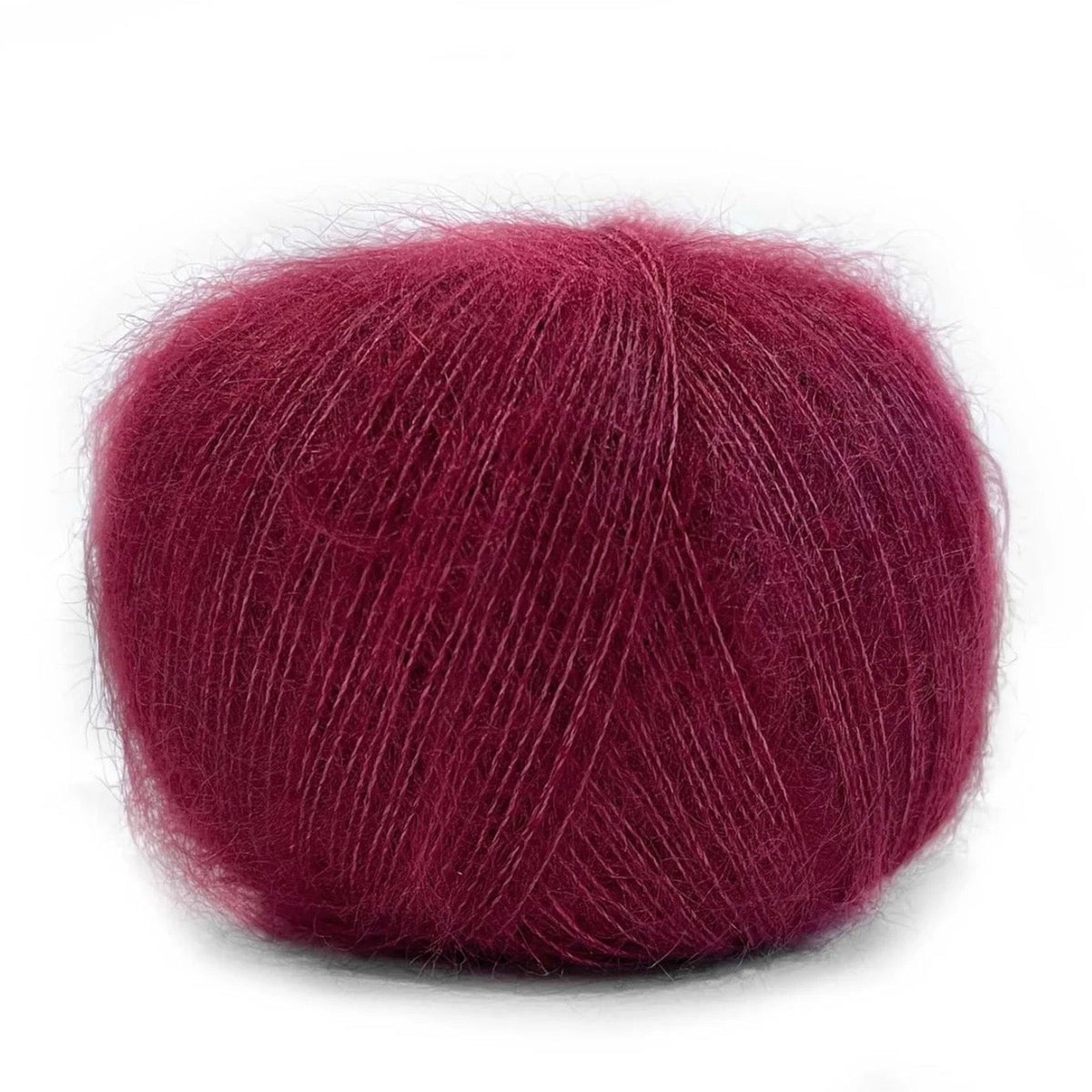 Pascuali Mohair Bliss, super kid mohair and mulberry silk ball, red shade