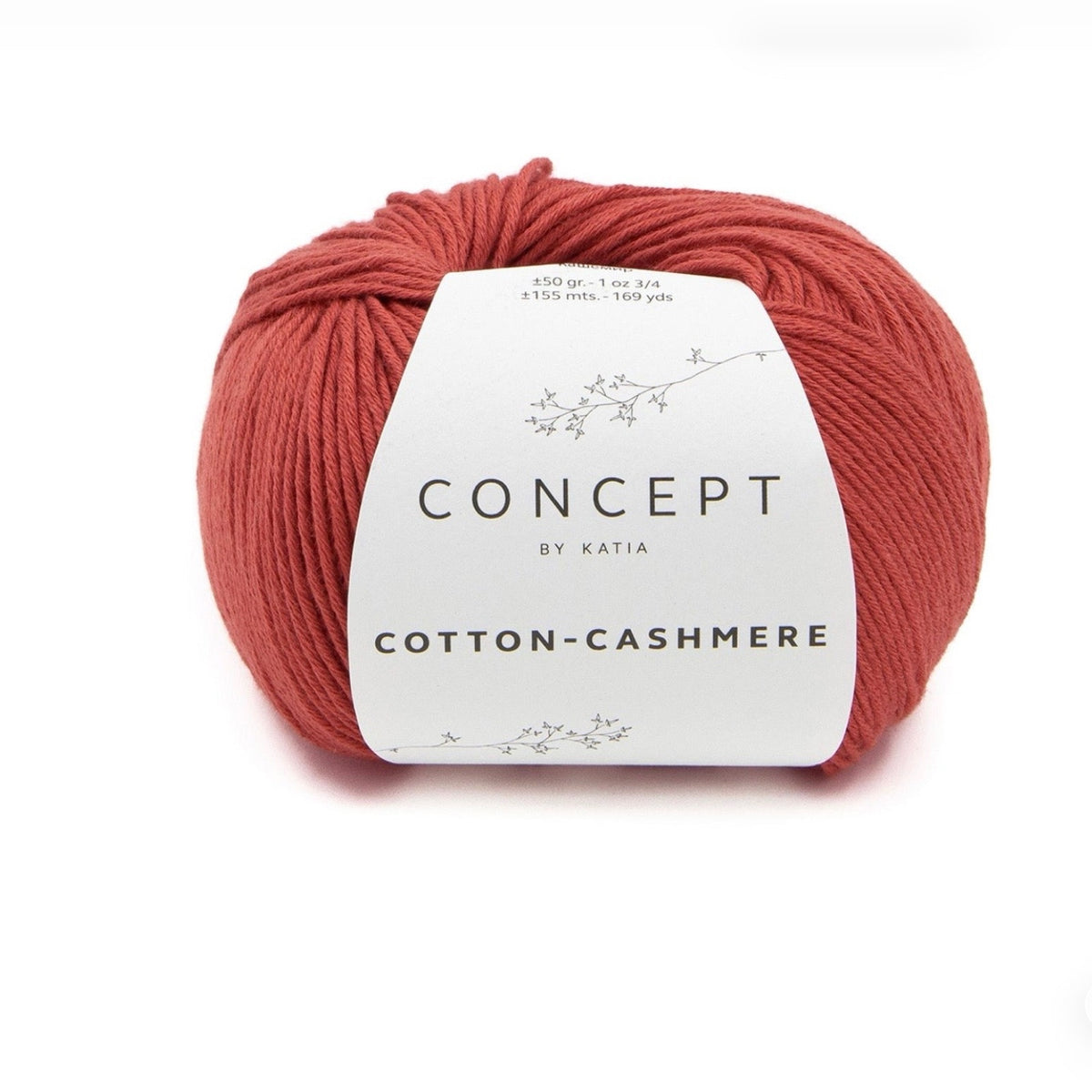 Katia Cotton-Cashmere, cotton and cashmere ball, red shade