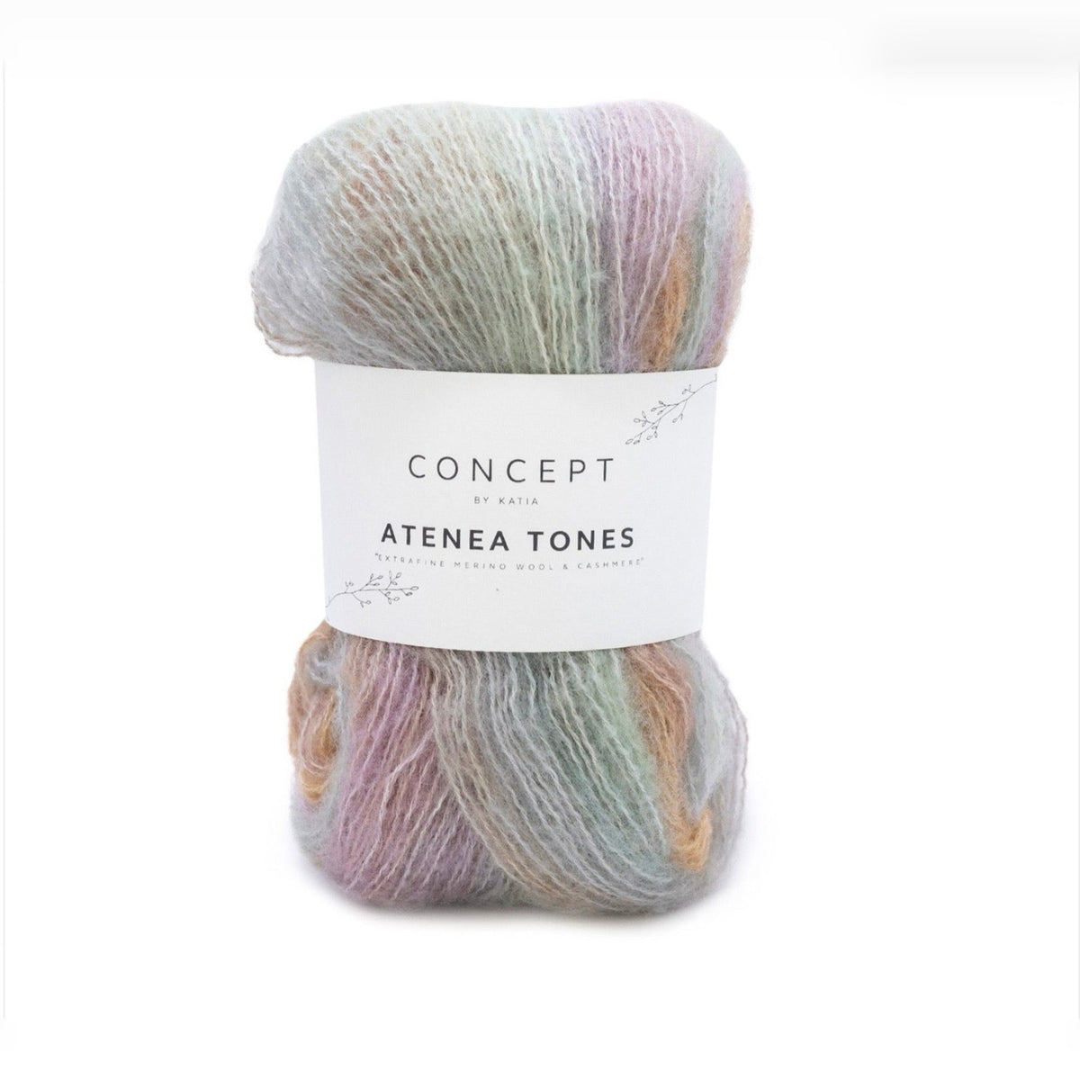 Katia Atenea Tones, merino, cotton and cashmere ball, mauve shade