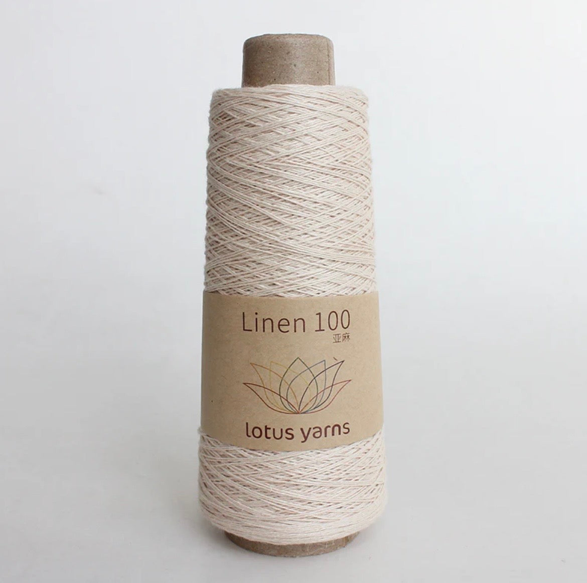 LOTUS YARNS LINEN 100, linen skein, off-white shade