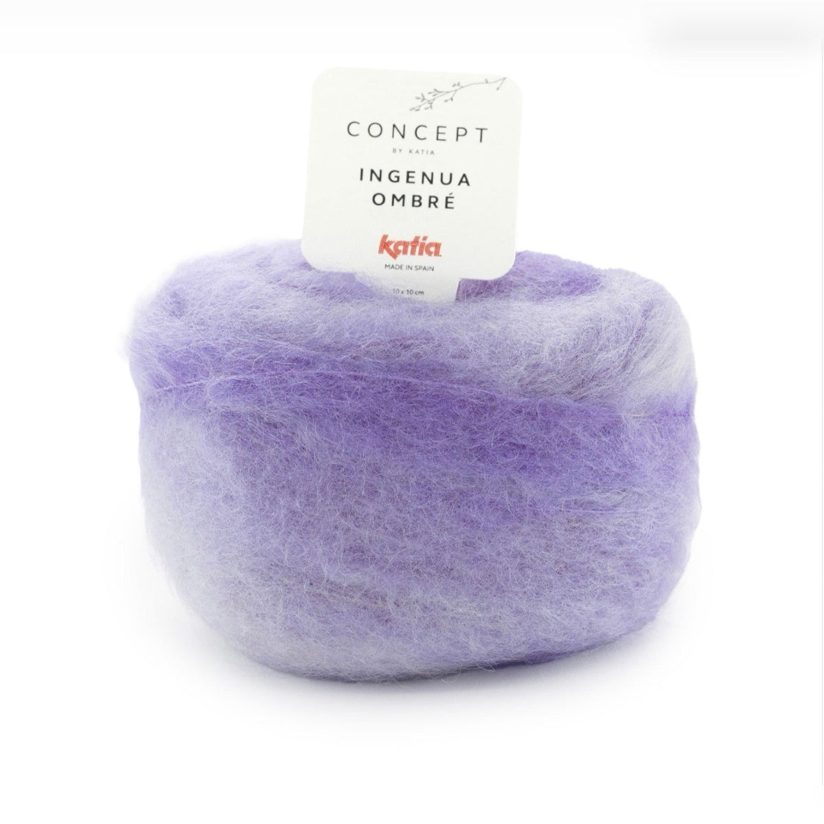 Katia Ingenua Ombré, Knäuel aus Mohair, Polyamid und Schurwolle, Farbe flieder