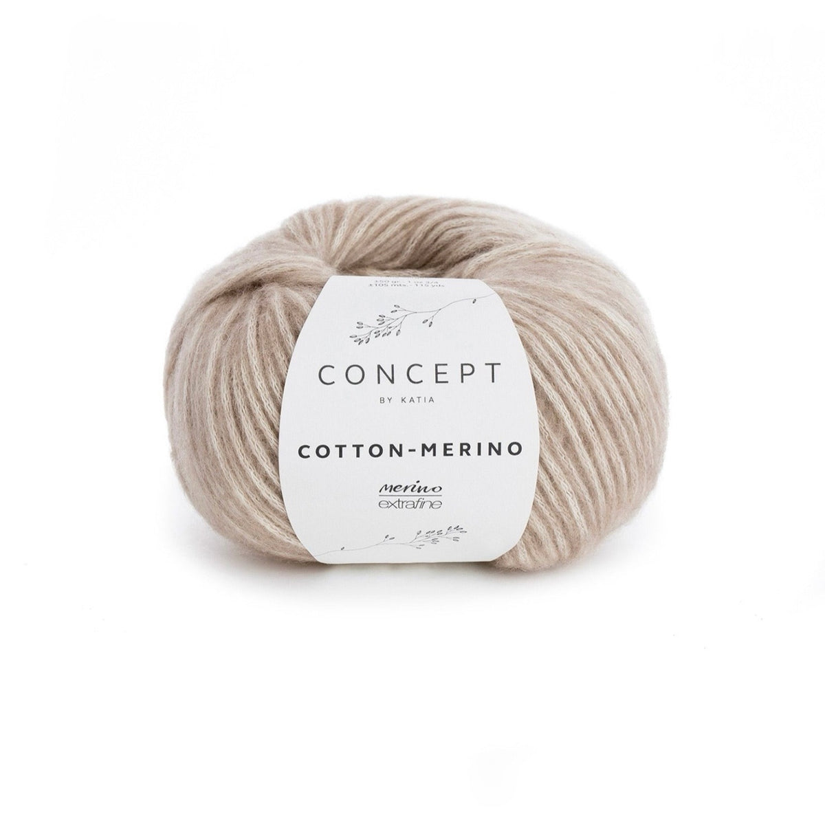 Katia Cotton-Merino, ovillo de algodón y merino, color beige