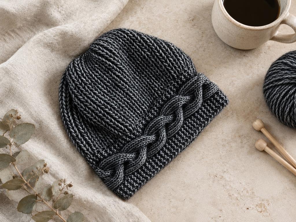 Knitted hat, cotton merino winter hat