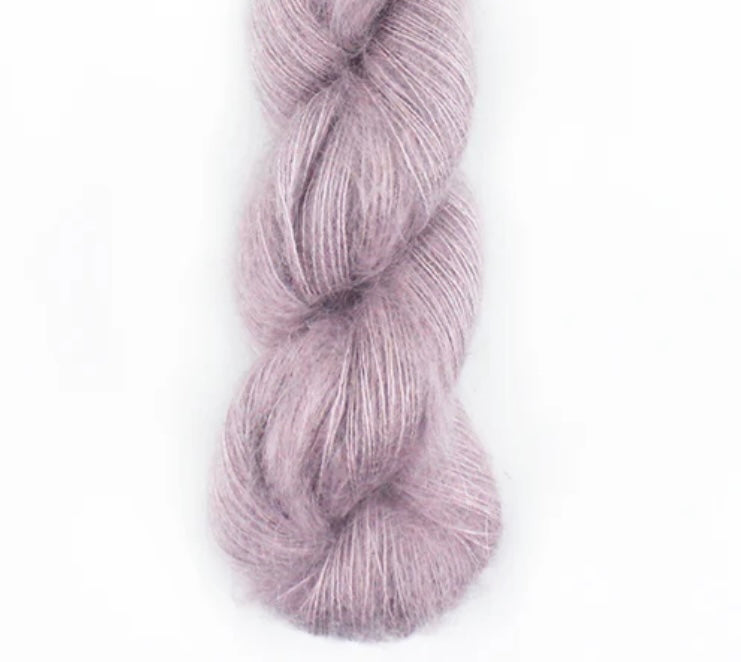 Silky Mohair, kid mohair and silk skein, lilac shade