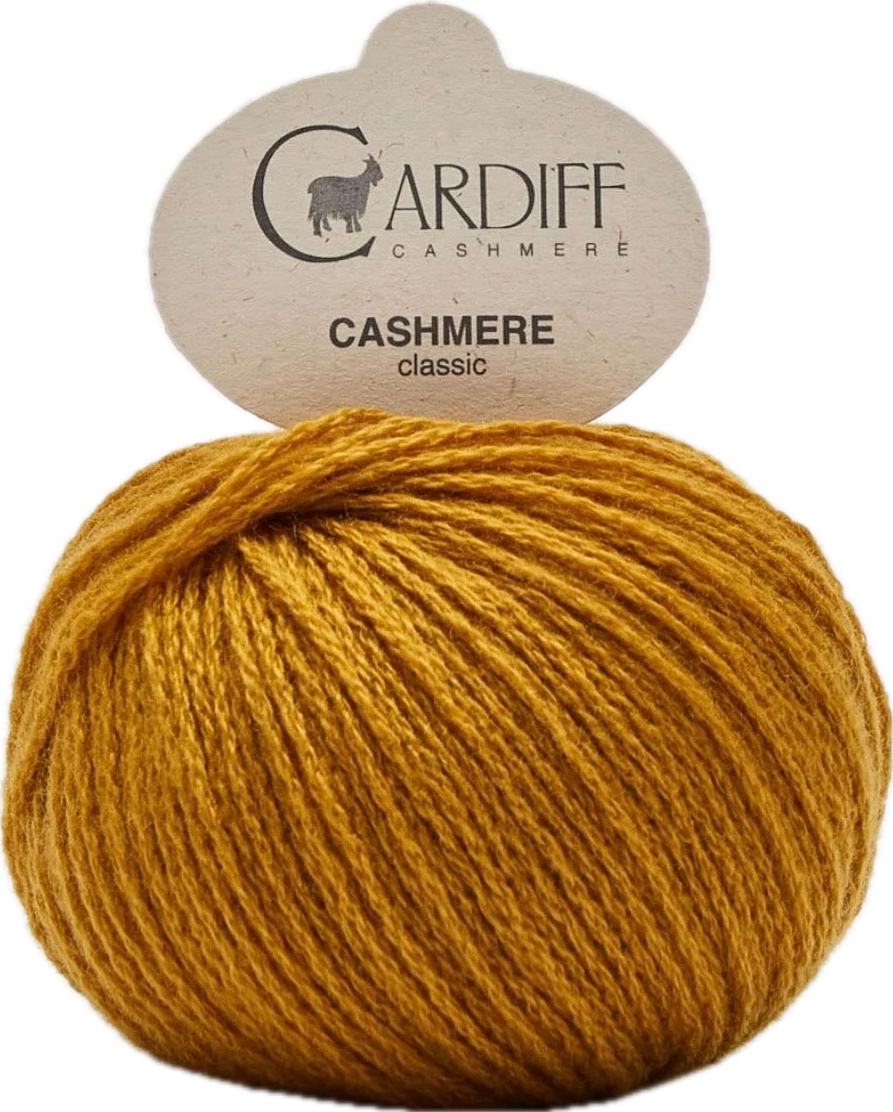 Cardiff Cashmere Classic ball, shade 550 (mustard)