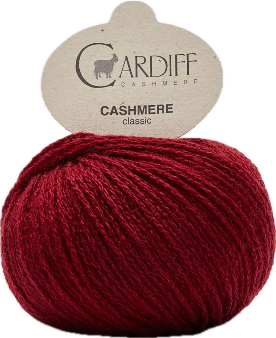 Cardiff Cashmere Classic ball, shade 628 (red)