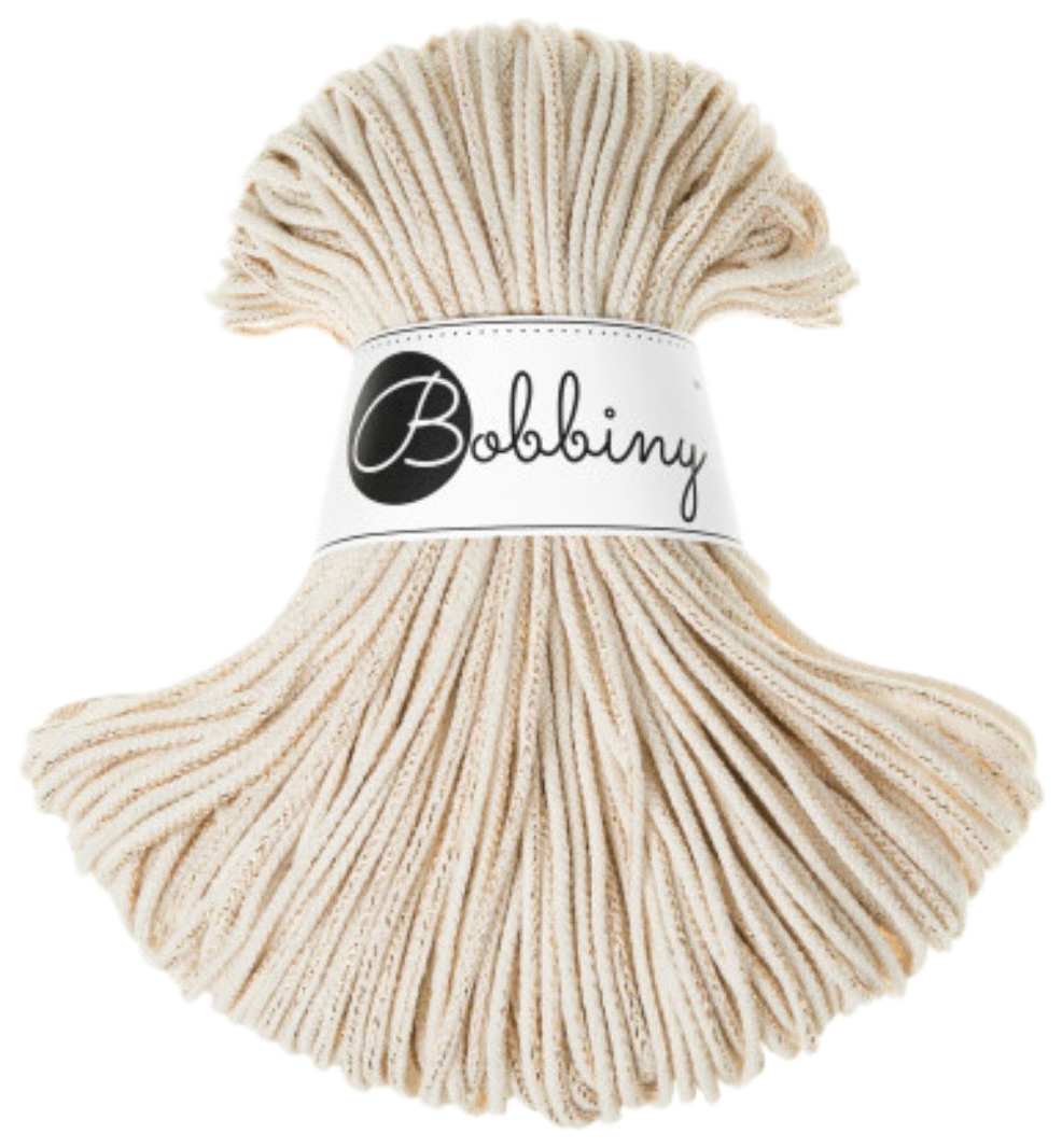 Bobbiny 3 mm ball, shade Golden natural (camel)