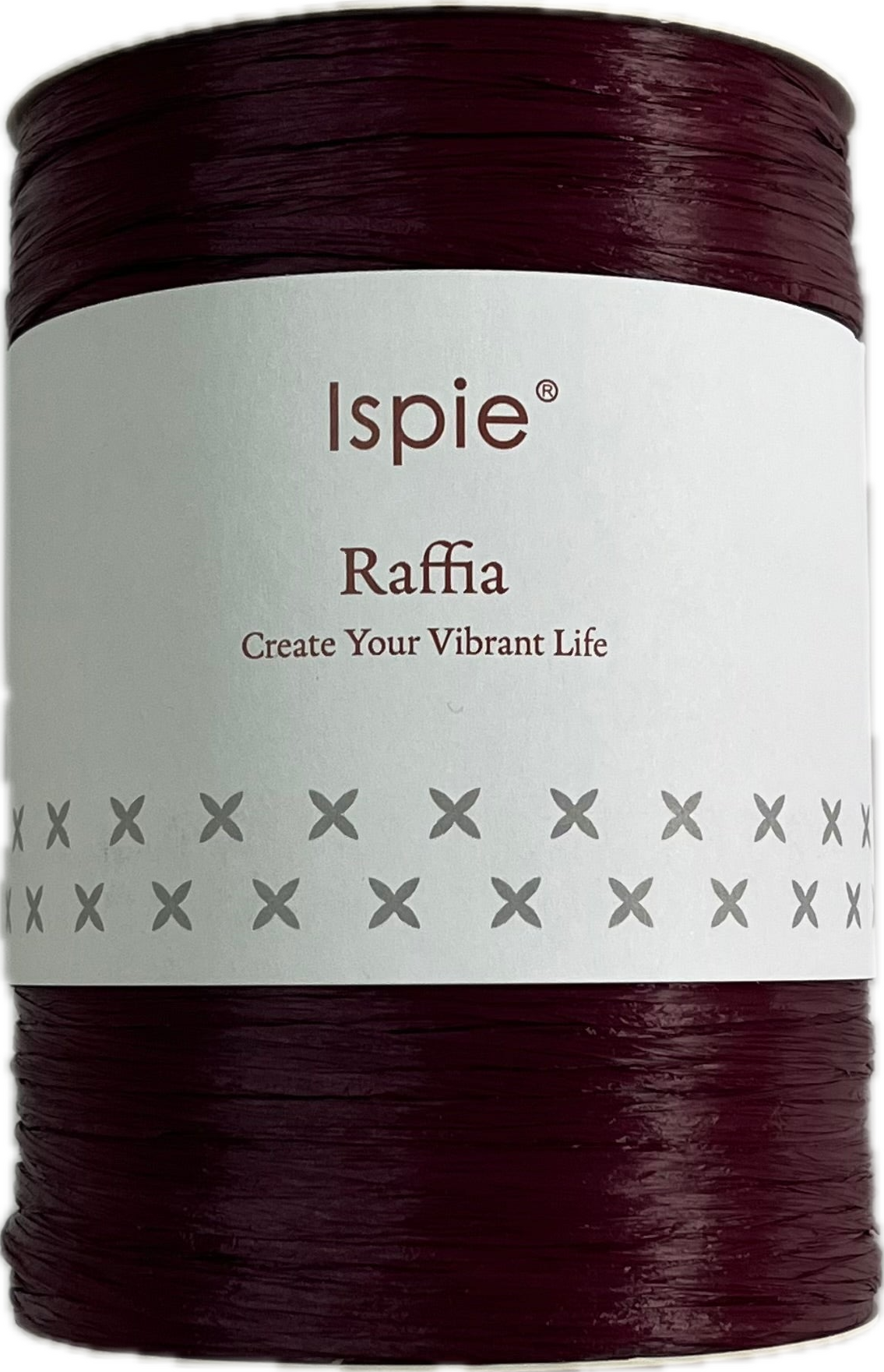 Ispie Raffia spool, shade Wine (burgundy)