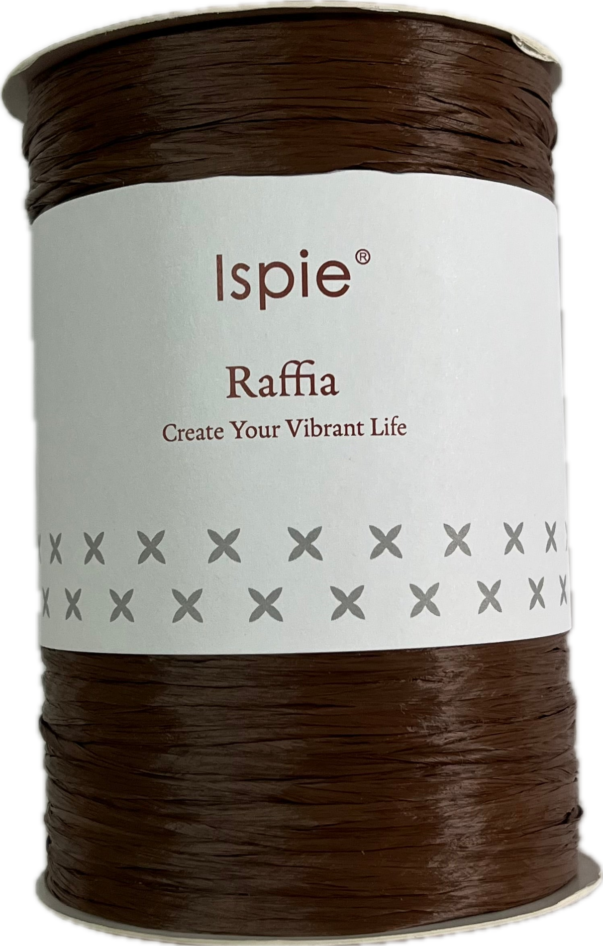 Ispie Raffia spool, shade Chocolate (brown)