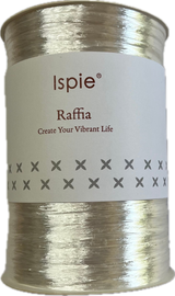 Raffia Metallic – Shimmering Viscose Raffia Yarn · Perleazed White