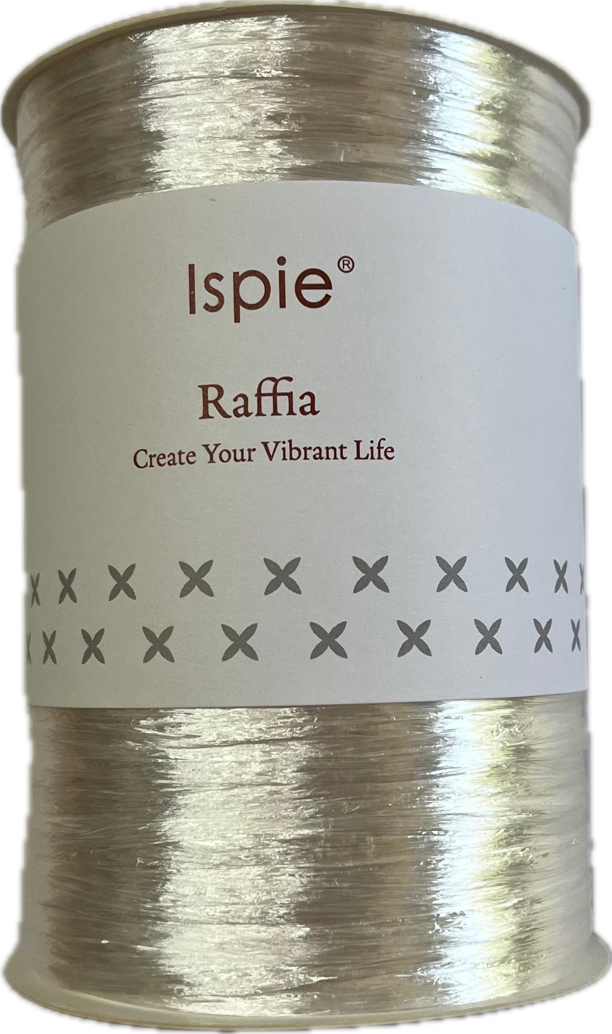 Ispie Raffia Metallic spool, shade Perleazed White (white)