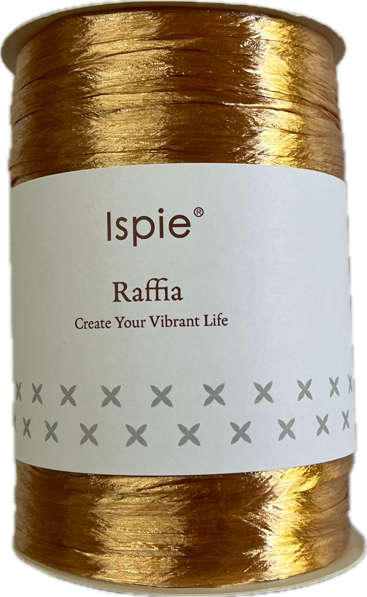 Ispie Raffia Metallic spool, shade Bronze (camel)