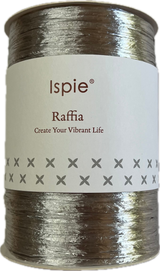 Raffia Metallic – Shimmering Viscose Raffia Yarn · Metallic gray