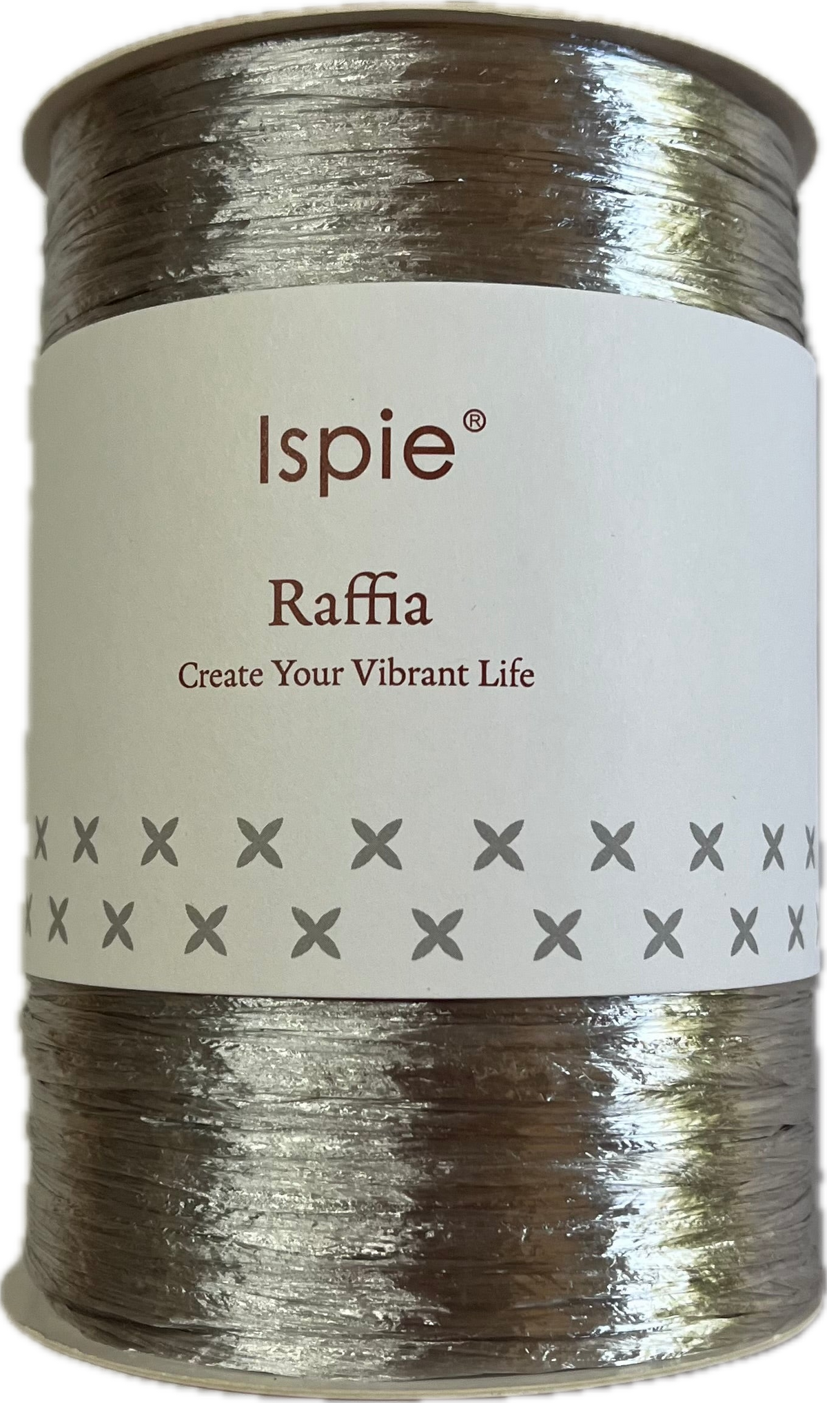 Ispie Raffia Metallic spool, shade Metallic gray (grey)
