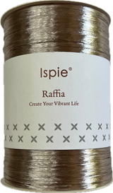 Raffia Metallic – Shimmering Viscose Raffia Yarn · Beige gray