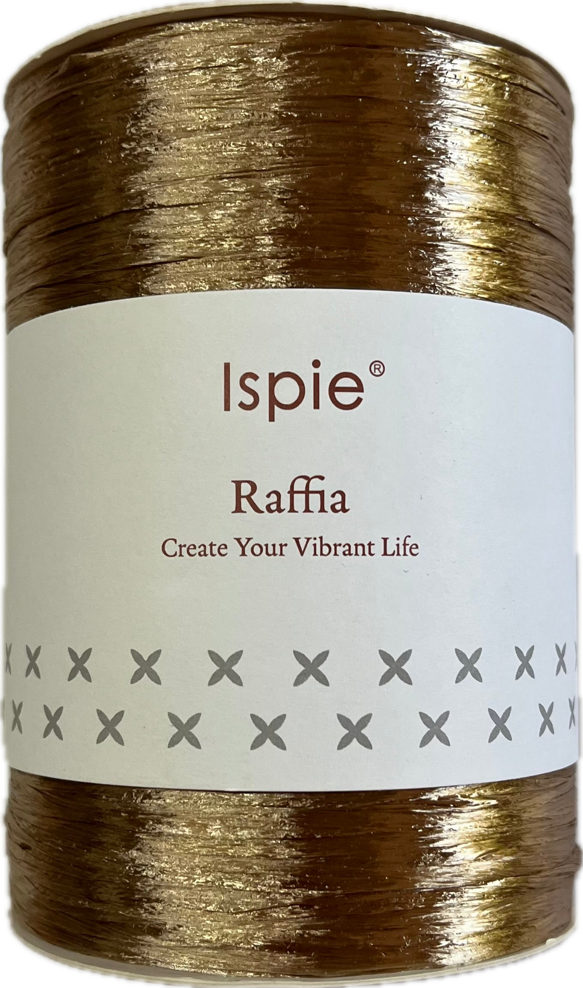 Ispie Raffia Metallic spool, shade 287A Brown (brown)