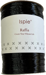 Raffia Metallic – Shimmering Viscose Raffia Yarn · Black pearl