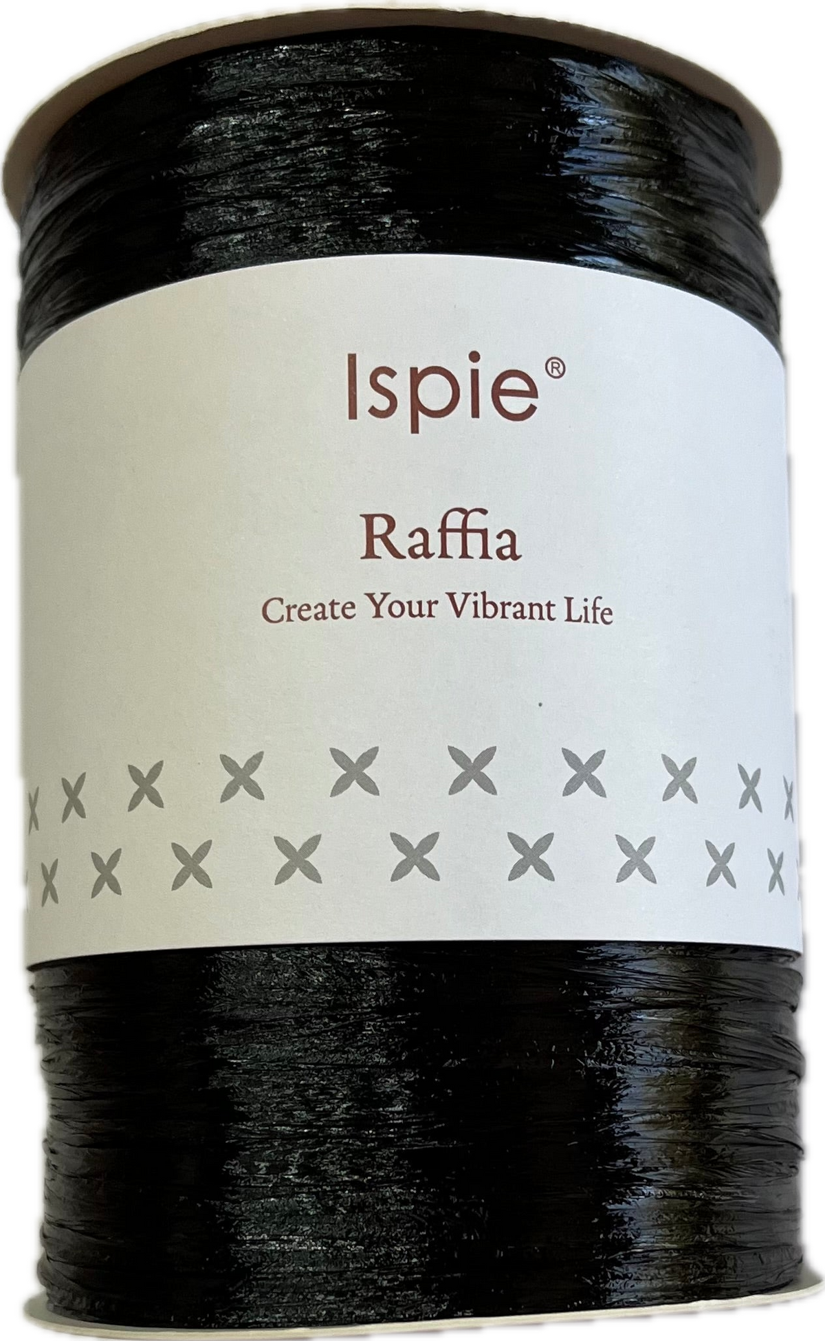 Ispie Raffia Metallic spool, shade Black pearl (black)