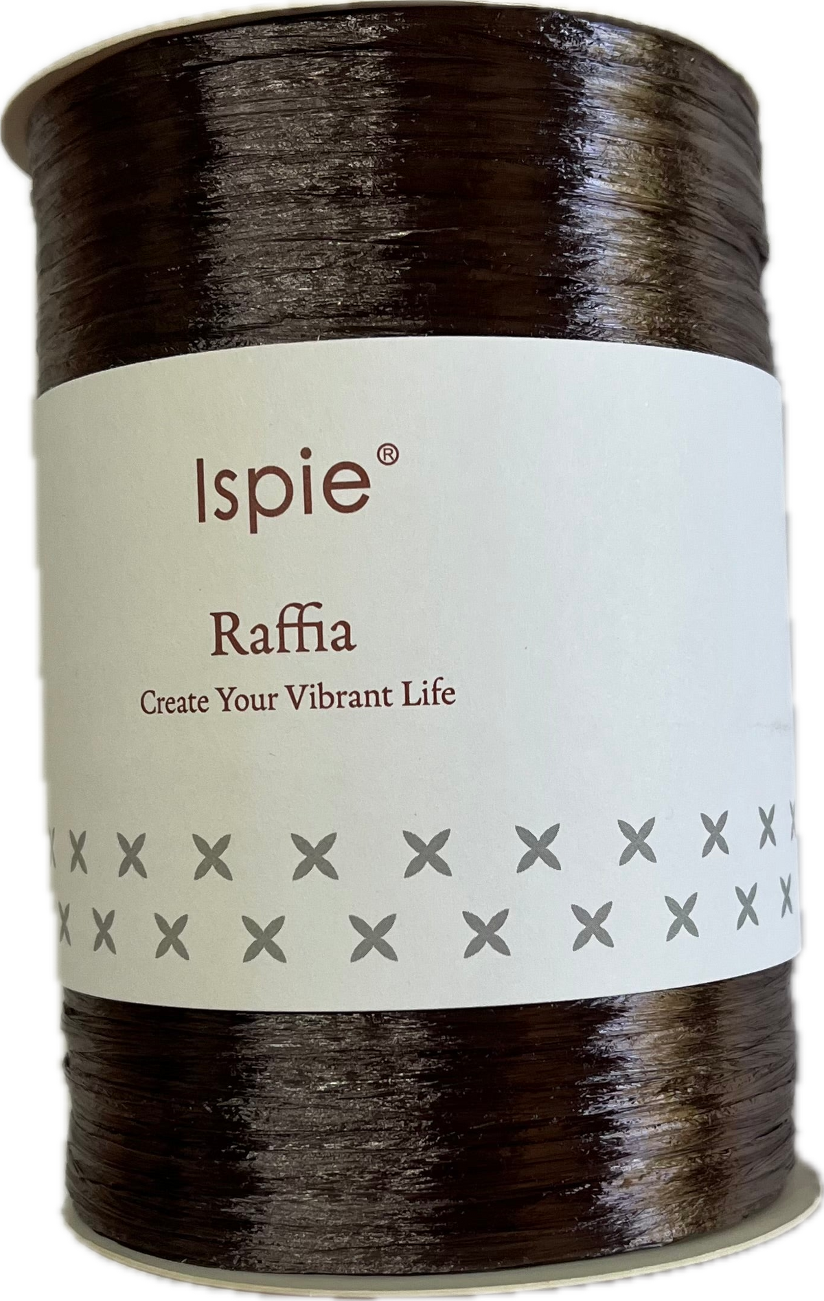 Ispie Raffia Metallic spool, shade Sahara (brown)