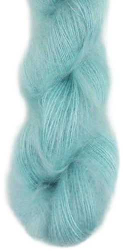 Silky Mohair skein, shade A08 (turquoise)
