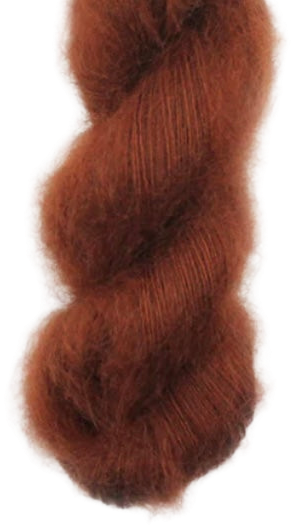 Silky Mohair skein, shade A11 (brown)
