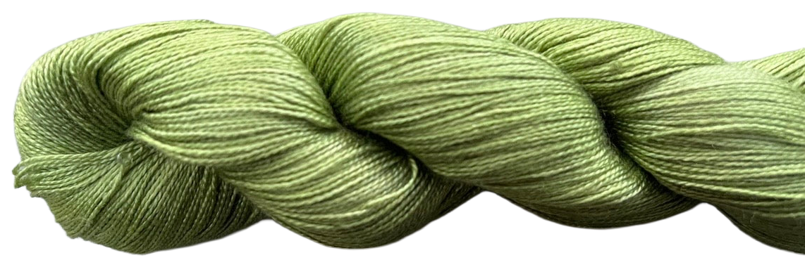 Handpainted Silk 22 skein, shade L07 (green)