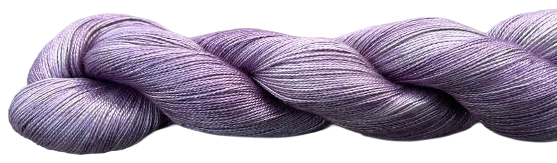 Handpainted Silk 22 skein, shade L08 (lilac)