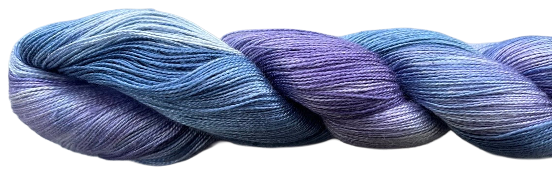 Handpainted Silk 22 skein, shade L#05 (purple)