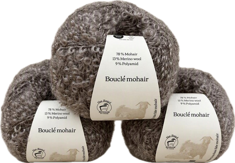 Bouclé – Mohair Bouclé Yarn — 1007 taupe / 100 g skein