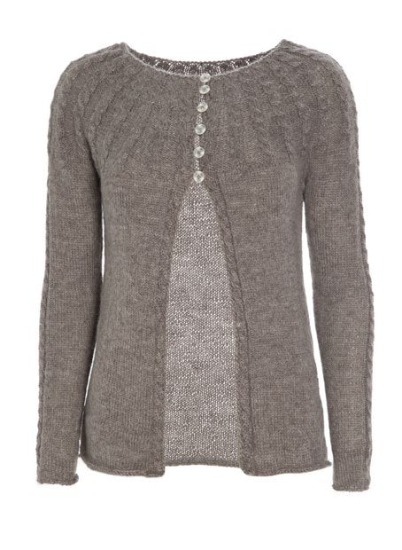 Jacket with Cables, knitting pattern by Mohair by Canard